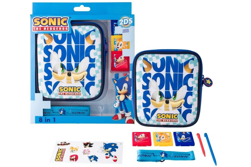 Indeca- Pack De 8 Componentes Para Nintendo 2 DS - (incluye funda) de SONIC Indeca- Pack De 8 Componentes Para Nintendo 2 DS - (incluye funda) de SONIC